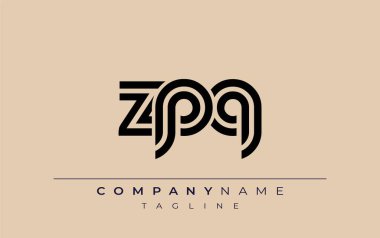 ZPQ Yaratıcı Eşsiz Modern Harf Logosu Tasarımı. Benzersiz bir harf dizaynına sahip stilize logo, soyut minimalist estetik ve modern cazibe sunar.