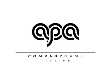 APA Yaratıcı Eşsiz Modern Harf Logosu Tasarımı. Benzersiz bir harf dizaynına sahip stilize logo, soyut minimalist estetik ve modern cazibe sunar.