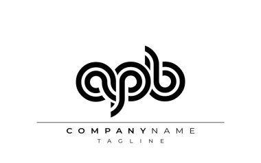 APB Yaratıcı Eşsiz Modern Harf Logosu Tasarımı. Benzersiz bir harf dizaynına sahip stilize logo, soyut minimalist estetik ve modern cazibe sunar.