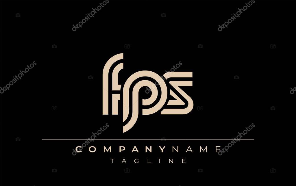 FPS Creative Unique Modern Letter Logo Design. Stylized logo featuring a unique letter design, presenting abstract minimalist aesthetics and modern appeal.