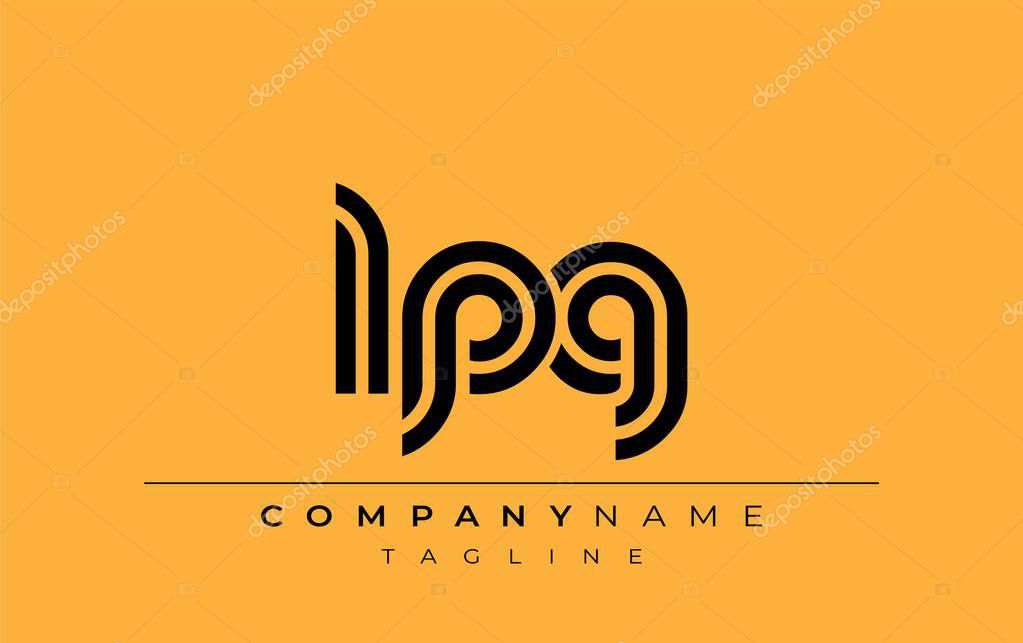 LPG Creative Unique Modern Letter Logo Design. Stylized logo featuring a unique letter design, presenting abstract minimalist aesthetics and modern appeal.