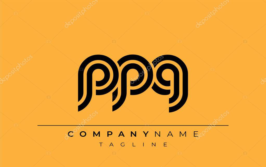 PPG Creative Unique Modern Letter Logo Design. Stylized logo featuring a unique letter design, presenting abstract minimalist aesthetics and modern appeal.