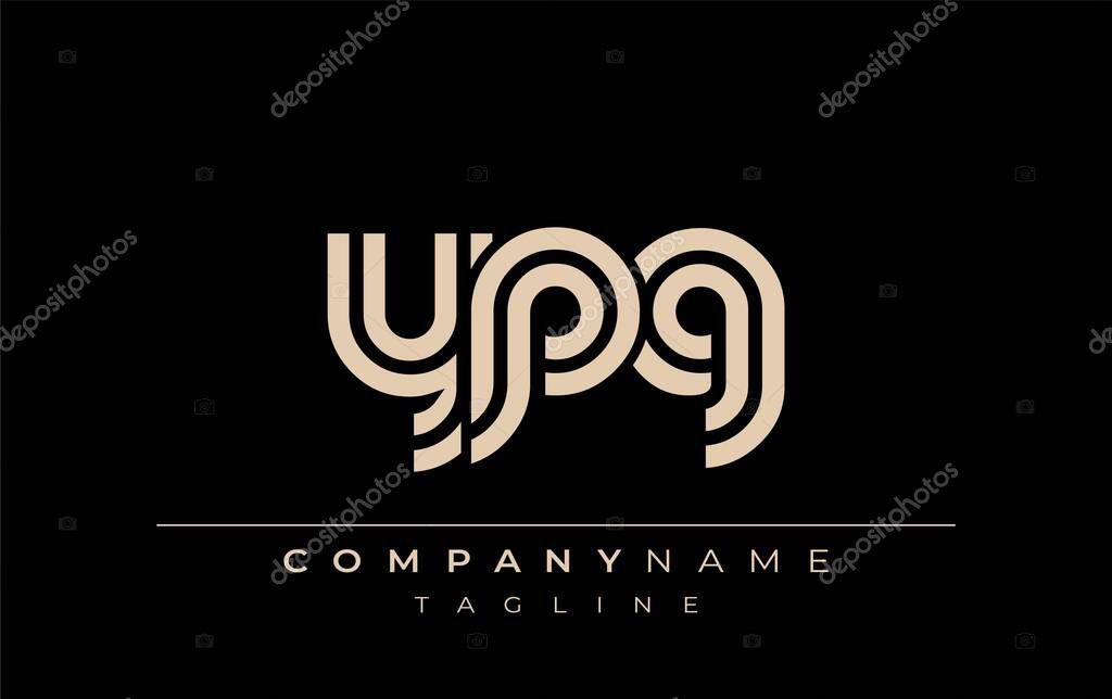 YPG Creative Unique Modern Letter Logo Design. Stylized logo featuring a unique letter design, presenting abstract minimalist aesthetics and modern appeal.