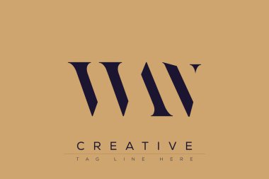 WAN soyut harf logosu tasarımı. Bu logo üç soyut harf tarafından tasarlanmıştır..