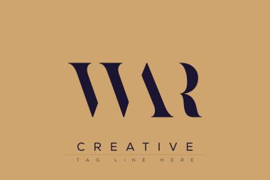 WAR soyut harf logosu tasarımı. Bu logo üç soyut harf tarafından tasarlanmıştır..