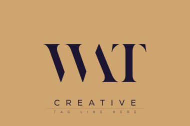 WAT soyut harf logosu tasarımı. Bu logo üç soyut harf tarafından tasarlanmıştır..