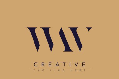 WAV soyut harf logosu tasarımı. Bu logo üç soyut harf tarafından tasarlanmıştır..