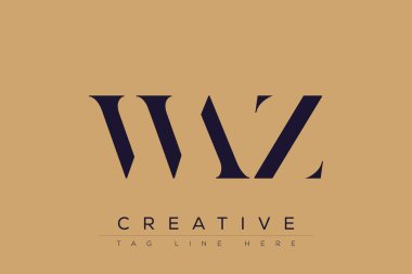 WAZ soyut harf logosu tasarımı. Bu logo üç soyut harf tarafından tasarlanmıştır..