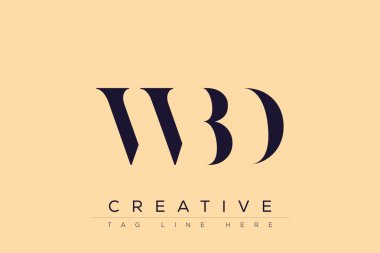 WBD soyut harf logosu tasarımı. Bu logo üç soyut harf tarafından tasarlanmıştır..