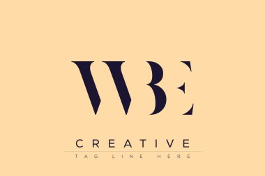 WBE soyut harf logosu tasarımı. Bu logo üç soyut harf tarafından tasarlanmıştır..