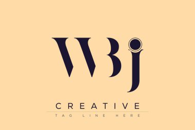 WBJ soyut harf logosu tasarımı. Bu logo üç soyut harf tarafından tasarlanmıştır..
