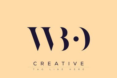 WBO soyut harf logosu tasarımı. Bu logo üç soyut harf tarafından tasarlanmıştır..