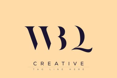 WBQ soyut harf logosu tasarımı. Bu logo üç soyut harf tarafından tasarlanmıştır..