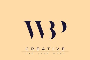 WBP soyut harf logosu tasarımı. Bu logo üç soyut harf tarafından tasarlanmıştır..