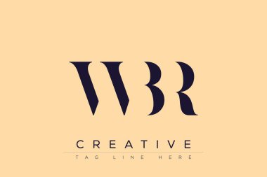 WBR soyut harf logosu tasarımı. Bu logo üç soyut harf tarafından tasarlanmıştır..