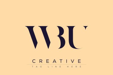 WBU soyut harf logosu tasarımı. Bu logo üç soyut harf tarafından tasarlanmıştır..