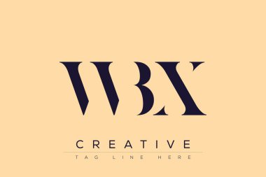 WBX soyut harf logosu tasarımı. Bu logo üç soyut harf tarafından tasarlanmıştır..