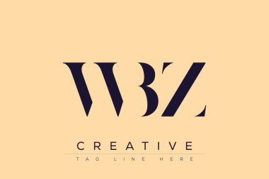 WBZ soyut harf logosu tasarımı. Bu logo üç soyut harf tarafından tasarlanmıştır..