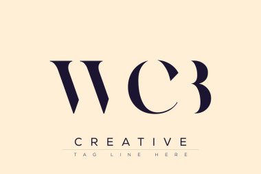 WCB soyut harf logosu tasarımı. Bu logo üç soyut harf tarafından tasarlanmıştır..