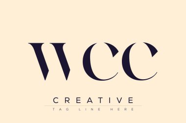 WCC soyut harf logosu tasarımı. Bu logo üç soyut harf tarafından tasarlanmıştır..