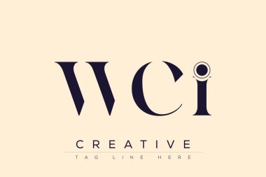 WCI soyut harf logosu tasarımı. Bu logo üç soyut harf tarafından tasarlanmıştır..