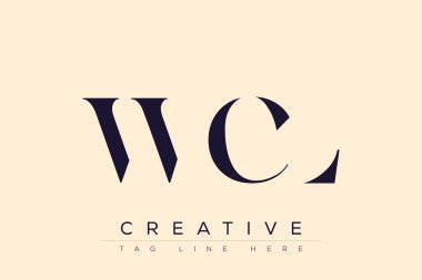 WCL soyut harf logosu tasarımı. Bu logo üç soyut harf tarafından tasarlanmıştır..