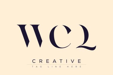 WCQ soyut harf logosu tasarımı. Bu logo üç soyut harf tarafından tasarlanmıştır..