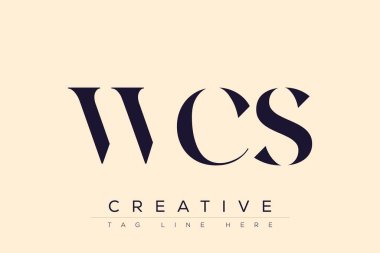 WCS soyut harf logosu tasarımı. Bu logo üç soyut harf tarafından tasarlanmıştır..