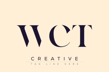 WCT soyut harf logosu tasarımı. Bu logo üç soyut harf tarafından tasarlanmıştır..