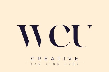 WCU soyut harf logosu tasarımı. Bu logo üç soyut harf tarafından tasarlanmıştır..