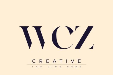 WCZ soyut harf logosu tasarımı. Bu logo üç soyut harf tarafından tasarlanmıştır..