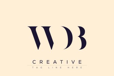 WDB soyut harf logosu tasarımı. Bu logo üç soyut harf tarafından tasarlanmıştır..