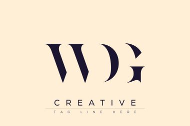 WDG soyut harf logosu tasarımı. Bu logo üç soyut harf tarafından tasarlanmıştır..