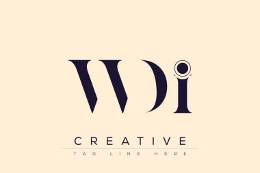 WDI soyut harf logosu tasarımı. Bu logo üç soyut harf tarafından tasarlanmıştır..