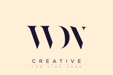 WDN soyut harf logosu tasarımı. Bu logo üç soyut harf tarafından tasarlanmıştır..