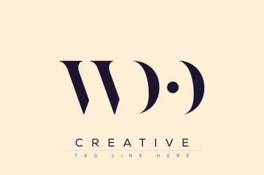 WDO soyut harf logosu tasarımı. Bu logo üç soyut harf tarafından tasarlanmıştır..