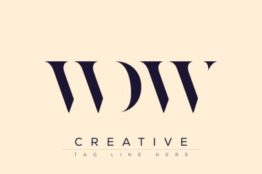 WDW soyut harf logosu tasarımı. Bu logo üç soyut harf tarafından tasarlanmıştır..