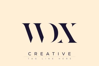 WDX soyut harf logosu tasarımı. Bu logo üç soyut harf tarafından tasarlanmıştır..