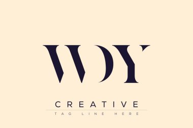 WDY soyut harf logosu tasarımı. Bu logo üç soyut harf tarafından tasarlanmıştır..