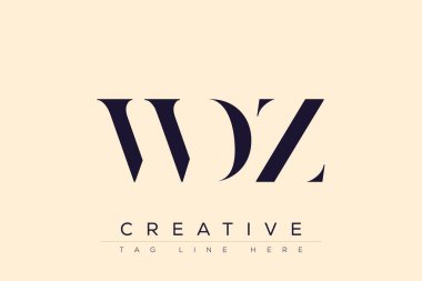 WDZ soyut harf logosu tasarımı. Bu logo üç soyut harf tarafından tasarlanmıştır..