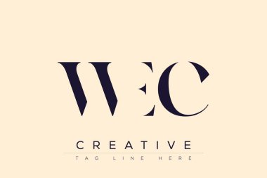 WEC soyut harf logosu tasarımı. Bu logo üç soyut harf tarafından tasarlanmıştır..