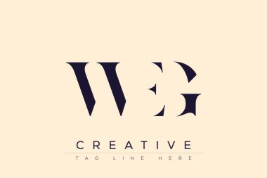 Weg soyut harf logosu tasarımı. Bu logo üç soyut harf tarafından tasarlanmıştır..