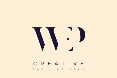 WEP soyut harf logosu tasarımı. Bu logo üç soyut harf tarafından tasarlanmıştır..