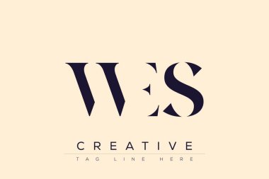 WES soyut harf logosu tasarımı. Bu logo üç soyut harf tarafından tasarlanmıştır..