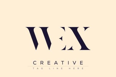 WEX soyut harf logosu tasarımı. Bu logo üç soyut harf tarafından tasarlanmıştır..