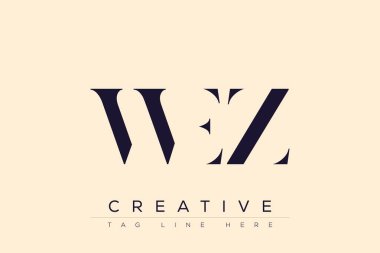 WEZ soyut harf logosu tasarımı. Bu logo üç soyut harf tarafından tasarlanmıştır..
