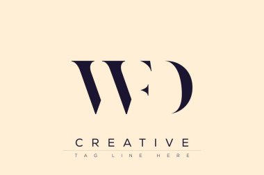 WFD soyut harf logosu tasarımı. Bu logo üç soyut harf tarafından tasarlanmıştır..