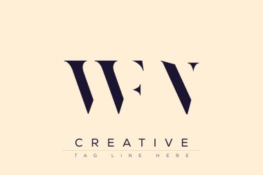 WFN soyut harf logosu tasarımı. Bu logo üç soyut harf tarafından tasarlanmıştır..