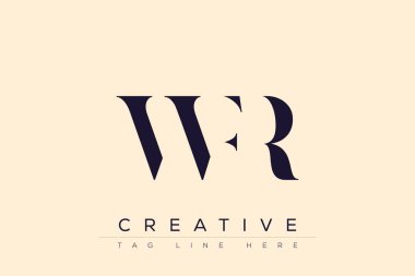 WFR soyut harf logosu tasarımı. Bu logo üç soyut harf tarafından tasarlanmıştır..