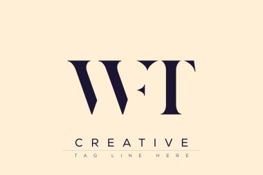 WFT soyut harf logosu tasarımı. Bu logo üç soyut harf tarafından tasarlanmıştır..